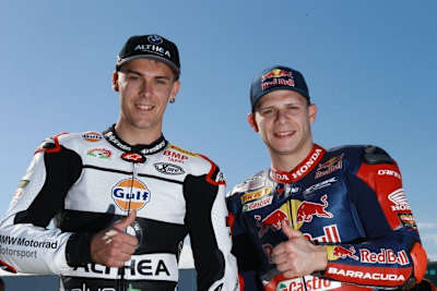 Aufwachen, TV einschalten und Markus Reiterberger & Stefan Bradl auf dem Lausitzring sehen