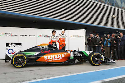 Nico Hülkenberg und Sergio Pérez präsentieren ihr neues Auto