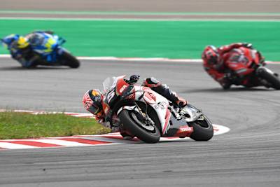 Vor dem Crash: Zarco vor Petrucci und Mir