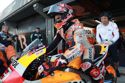 MotoGP-Weltmeister Marc Márquez setzte seine Arbeit nach dem Crash am Montag fort