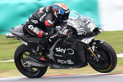 Aprilia-Testfahrer Bradley Smith auf der neuen Aprilia