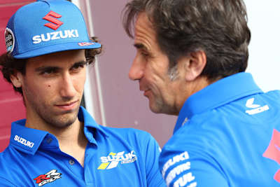 Ein direkter Austausch findet zwischen Davide Brivio und Alex Rins momentan nicht statt