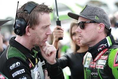 Alex Lowes (re) mit seinem Cheftechniker Marcel Duinker