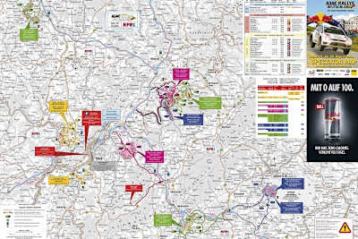 Die Übersichtskarte der ADAC Rallye Deutschland 2014