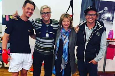 Die Familie Aegerter zu Besuch in Baz Ragaz: Papa Fere, Mutter Beatrice und Bruder Kevin