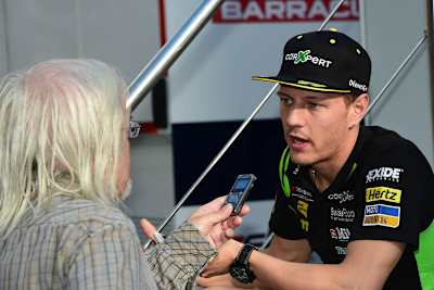 Domi Aegerter beim Valencia-GP 2015