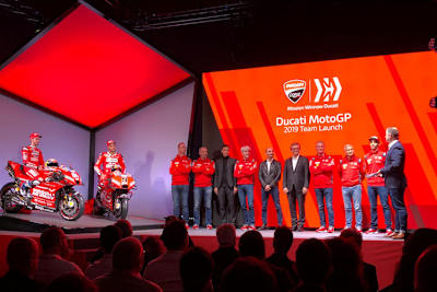 Das Ducati-Team präsentierte sich in Neuchatel