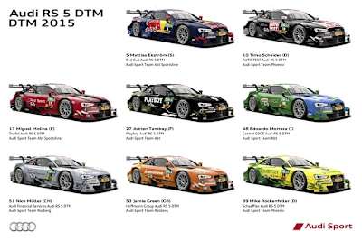 Alle Audi für die Saison 2015