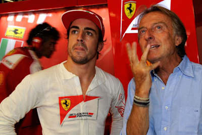 Fernando Alonso mit Ferrari-Chef Luca Montezemolo