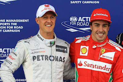 Michael Schumacher und Fernando Alonso 2012