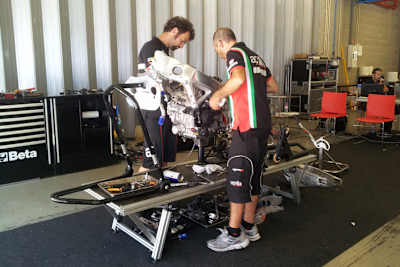 Die Aprilia RSV4 von Marco Melandri