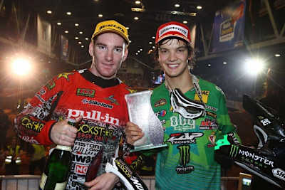 Grosse Sieger am Samstagabend: Gregory Aranda (SX1) und Dominique Thury (SX2)