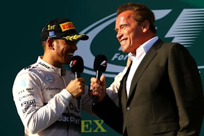 Champion Lewis Hamilton war begeistert von seinem Interview-Partner in Melbourne