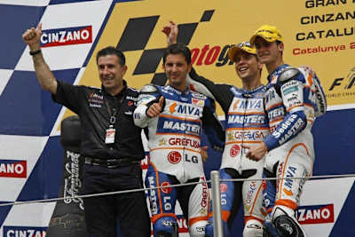 Barcelona 2006: Jorge «Aspar» Martinez mit Héctor Faubel, Álvaro Bautista und Sergio Gadea 