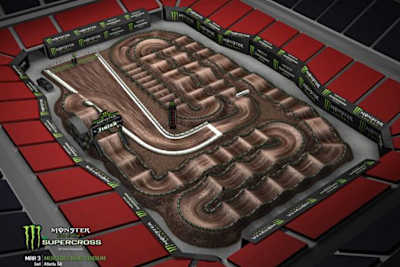 Das Rennen in Atlanta findet im neu erbauten Mercedes Benz Stadium statt 