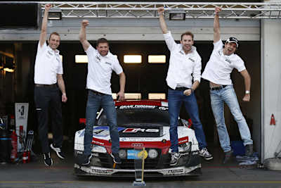 24h-Sieger Haase, Rast, Mamerow und Winkelhock
