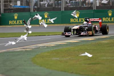 Regen ist in Melbourne nicht ungewöhnlich – hier eine Impression aus dem Abschlusstraining 2013