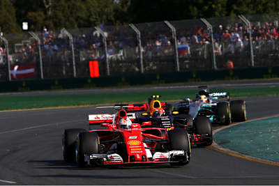 Kein Vorbeikommen: Überholmanöver waren beim Australien-GP 2017 Mangelware