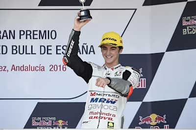 Francesco Bagnaia stand 2016 bereits zwei Mal auf dem Moto3-Podest