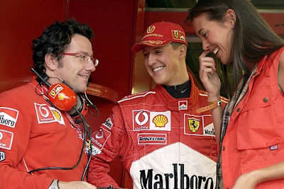 Luca Baldisserri, Michael Schumacher und das Model Megan Gale