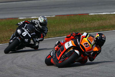 Die beiden besten Open-Piloten: Stefan Bradl (6) und Hector Barbera