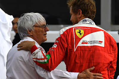 Bernie Ecclestone und Sebastian Vettel
