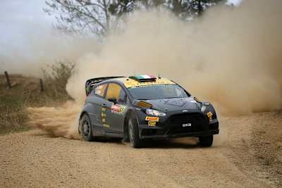 Lorenzo Bertelli im Ford Fiesta RS WRC in Australien