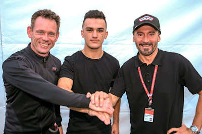 Peter Öttl, Aron Canet und Max Biaggi
