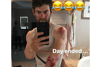 Cal Crutchlow postete nach seinem Radunfall dieses Bild