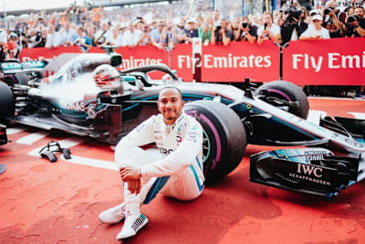 Lewis Hamilton unmittelbar nach seinem Sieg in Hockenheim