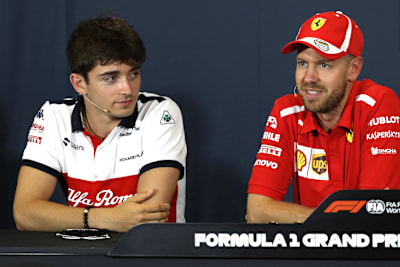 Charles Leclerc und Sebastian Vettel