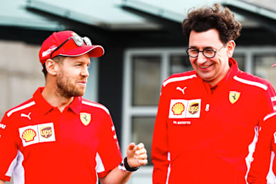 Sebastian Vettel und Mattia Binotto