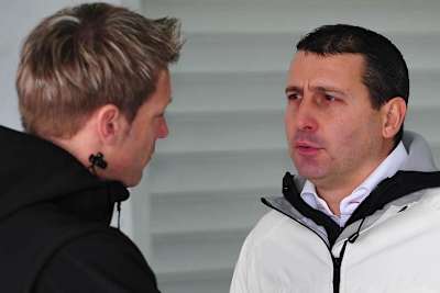 Teamchef und Speed-up-Besitzer Luca Boscoscuro (re.)