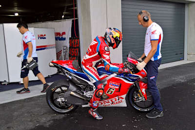 Stefan Bradl steigt am Mittwoch wieder auf die MotoGP-Honda