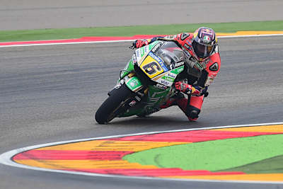 Stefan Bradl auf der nassen Aragón-Piste