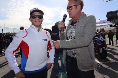 Eddie Mielke (re.) mit Stefan Bradl