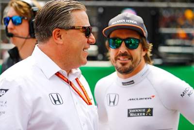 Stoffel Vandoorne, Zak Brown und Fernando Alonso