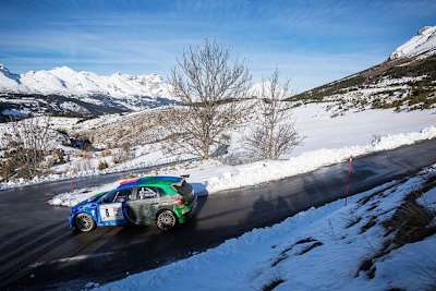 Olvier Burri bei der französischen Winter-Rallye du Dévoluoy 