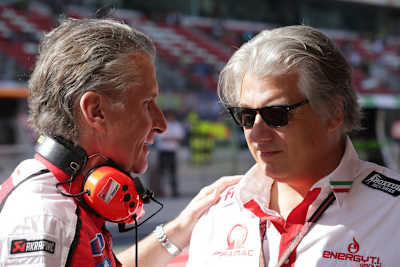 Paolo Ciabatti (links) mit Pramac-Teambesitzer Paolo Campinoti