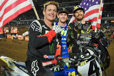 Ricky Carmichael, Joey Savatgy und Jason Anderson holten in Auckland die Nationen-Challenge