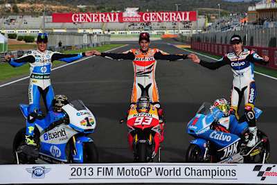 Alle drei Weltmeister 2013 sind Katalanen: Pol Espargaró, Marc Márquez und Maverick Viñales