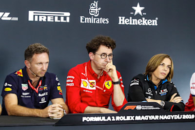 Christian Horner, Mattia Binotto und Claire Williams