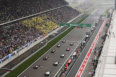 Trotz ungewöhnlicher Startposition: Sebastian Vettel kam ohne Verwarnung davon