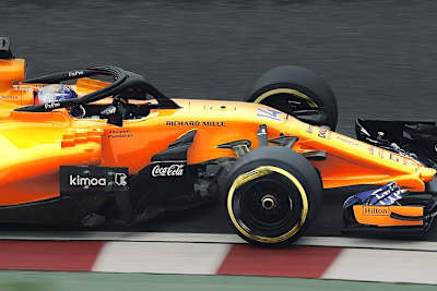 Der Coca-Cola-Schriftzug auf dem McLaren