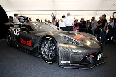Die nagelneue Callaway Corvette C7 GT3-R bei der Präsentation in Hockenheim