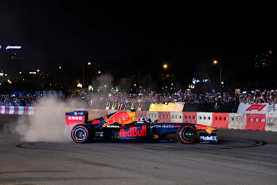 David Coulthard hatte im V8-befeuerten RB7 viel Spass  