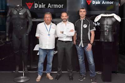 Aldo De Agnoi von Vircos, Cristiano Silei von Dainese und Jean-Marc Autheman von Furygan in Mugello