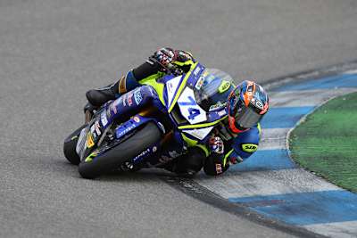 Daniel Rubin (Yamaha) schied im Rennen 2 auf dem Hockenheimring nach einem Sturz aus