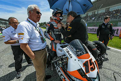 Alex De Angelis sorgte in der Startaufstellung für Tumult