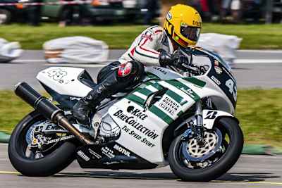 Der zweifache Weltmeister Dieter Braun (Yamaha YZF 750 / 1994)